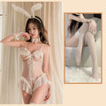 Sexy Lace Bunny Costume Bodysuit Set