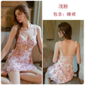 Sheer Mesh Floral Robe & Cami Set